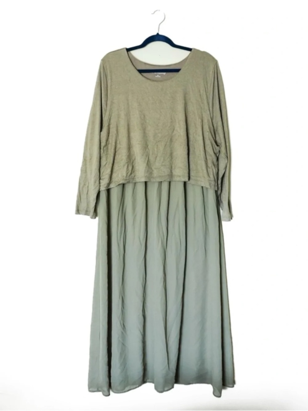 Soft Surroundings Cassie Olive Green Maxi Dress